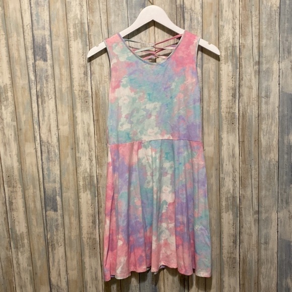 Big Girls Tye Dye Summer Dress + Tye Dye Long Sleeve Tee + Graphic Tee Bundle - Picture 13 of 14